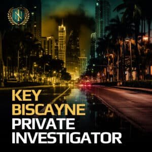 Private investigator performing surveillance in Key Biscayne, Florida
