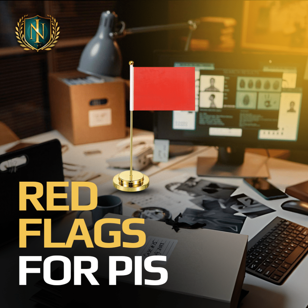Red flags of a bad private investigator in Florida reviewing a case file